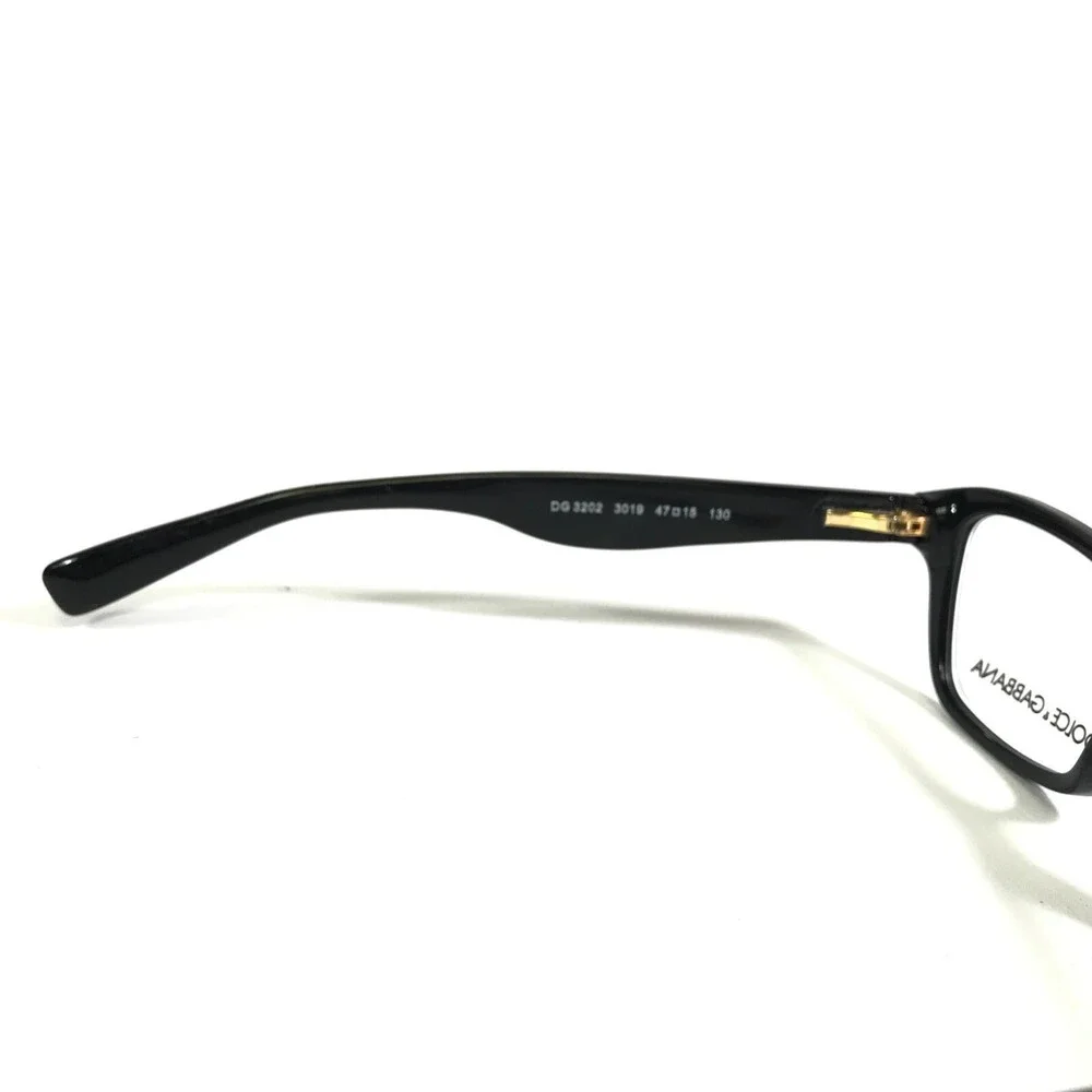 Dolce & Gabbana Eyeglasses Frames DG3202 3019 Black Red White Floral 47-15-130